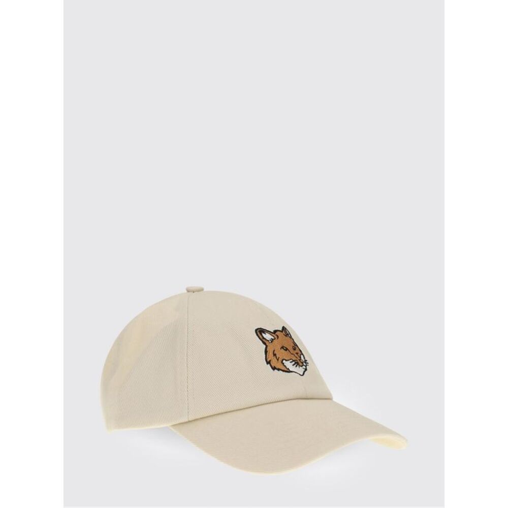 Maison Kitsune Men Fox Head Cotton Twill Hat Maison Kitsune